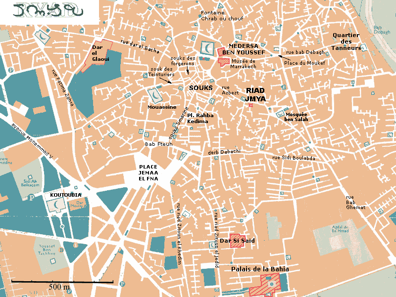 Medina map marrakech